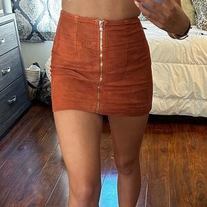We the Free mini skirt, orange, fits xs-s